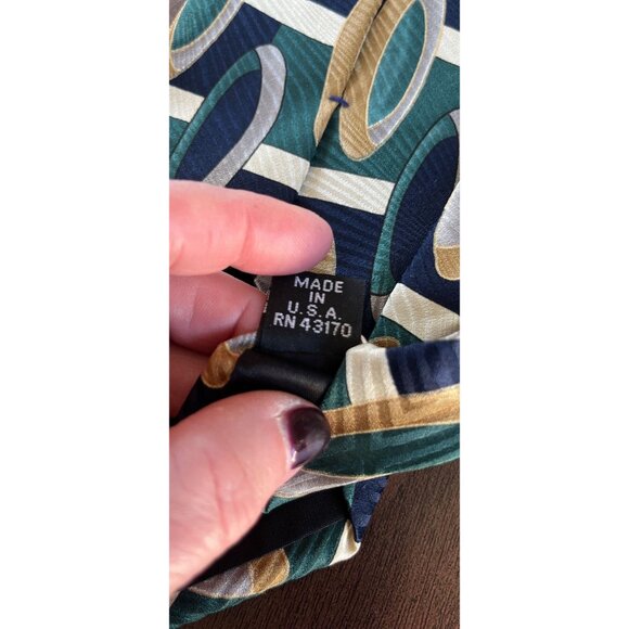 Vintage Men’s Bill Robinson Tie Handmade All 100% Silk Tie Handmade In USA Impor - Picture 6 of 6